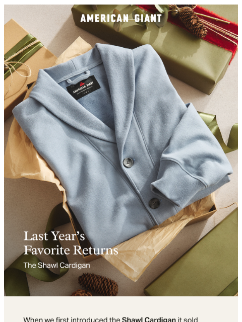 american-giant newsletter: This Sold Out Item is Back