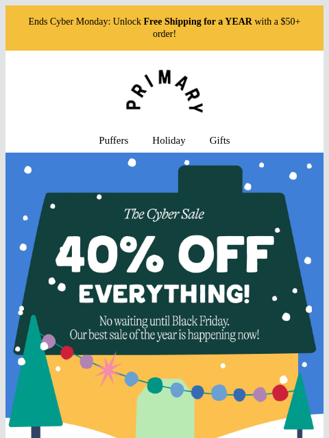 primary newsletter: Low Stock Alert ⚠️40% OFF holiday sweaters going F...