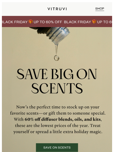 vitruvi newsletter: SCENT SALE: Lowest Prices Yet 😱