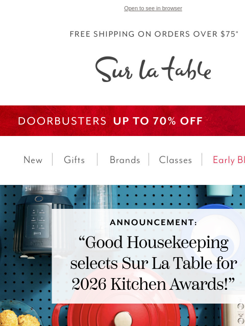 surlatable newsletter: 🏆2026 Kitchen Award Winners Are Here!