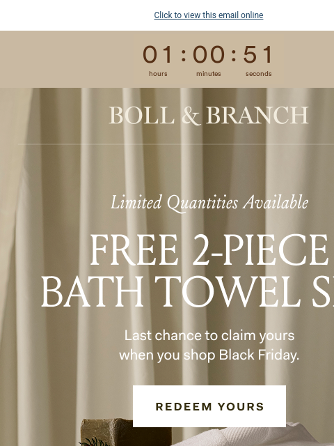 bollandbranch newsletter: Your free gift won't last long