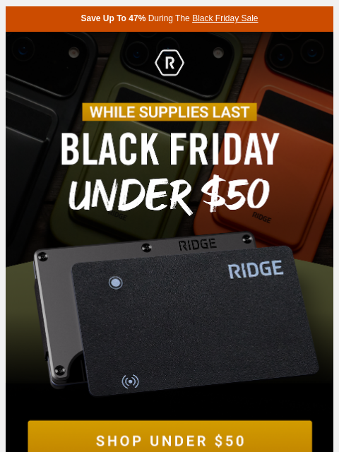 ridge newsletter: Under $50 Black Friday Deals