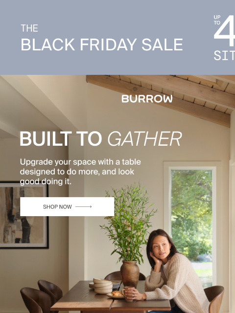 burrow newsletter: Upgrade your dining setup with up to 40% off
