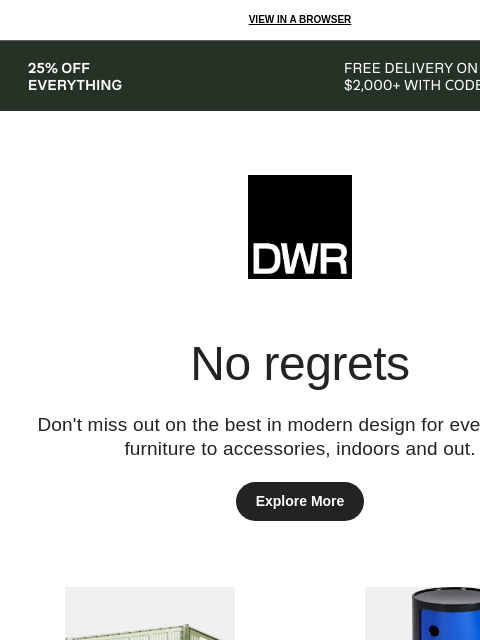 dwr newsletter: We have just the thing