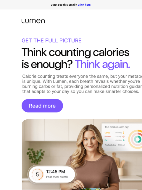 lumen newsletter: Why counting calories is outdated