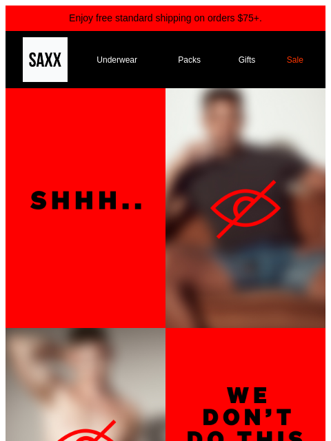 saxxunderwear newsletter: Get in position for Black Friday