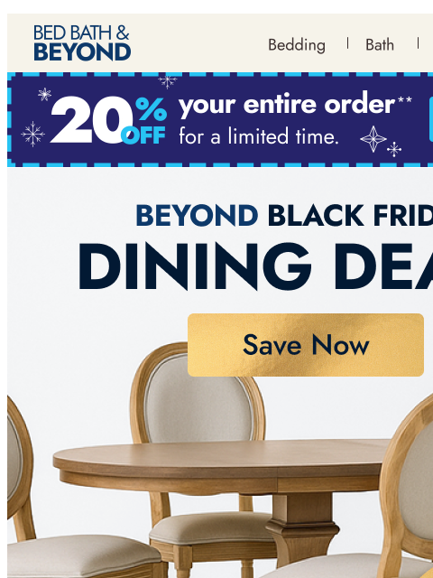 bedbathandbeyond newsletter: Host for less: Dining & kitchen deals up to 55% of...