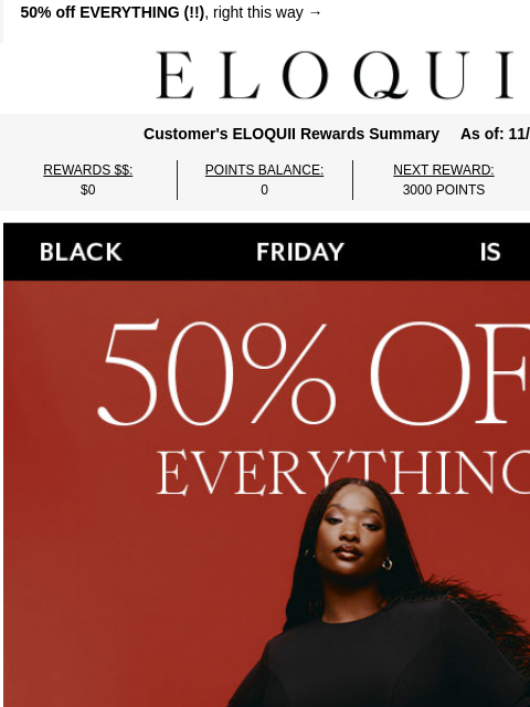 eloquii newsletter: THE COUNT DOWN IS OVER️ ‼️