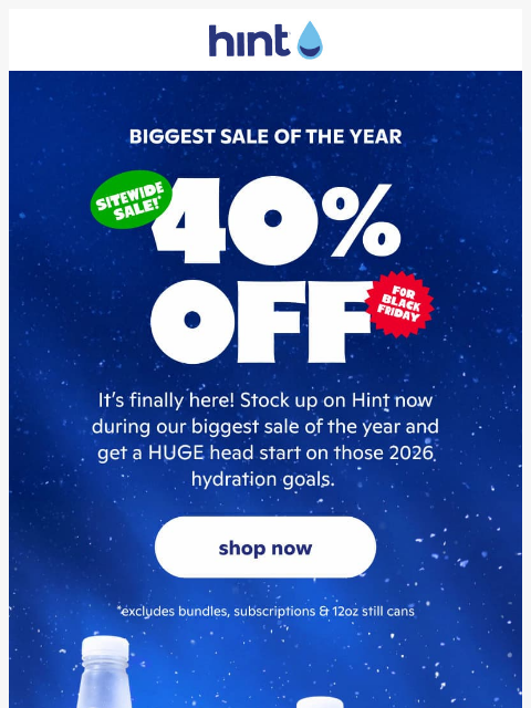 drinkhint newsletter: Black Friday starts now!