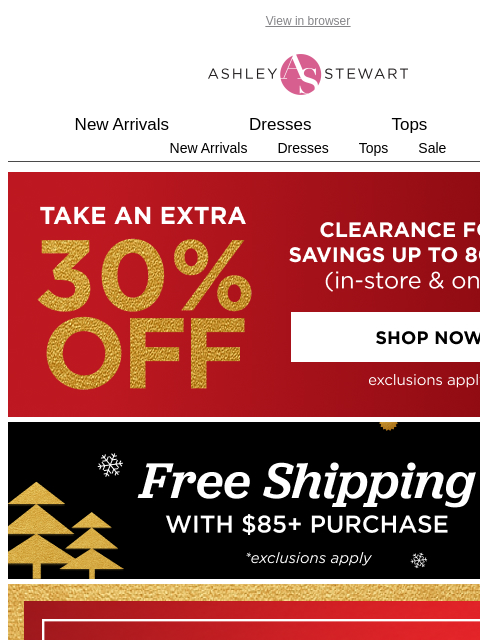 ashleystewart newsletter: 🚨Up to 80% off CLEARANCE in-store & online!