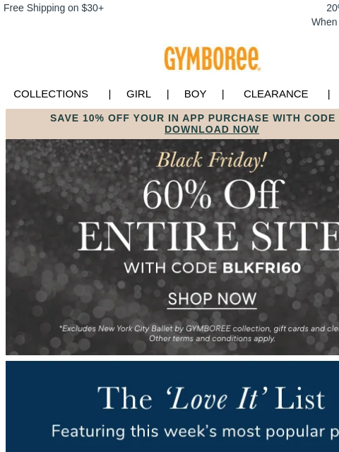 gymboree newsletter: 60% Off Bestselling Styles? Yes, Please 🙌