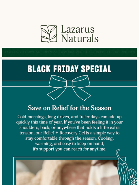 lazarusnaturals newsletter: ⬛ Choose Your Discount—25%, 30%, or 35% Off!