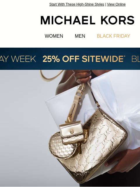 michaelkorsmail newsletter: Gifts For 25% Off? Don’t Worry, We Won’t Tell 👀