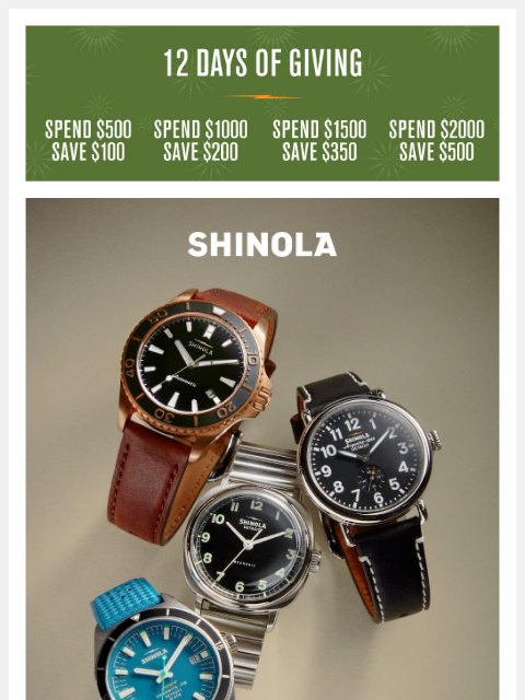 shinola newsletter: These Men's Best-Sellers Do the Talking.