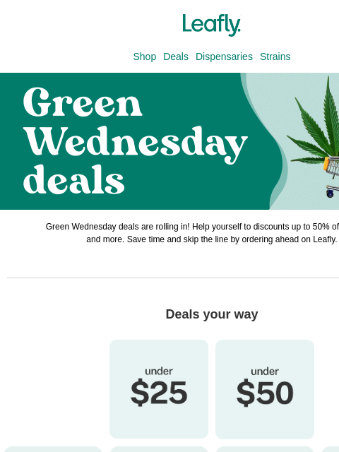 leafly newsletter: Danksgiving weed deals are here 🤑