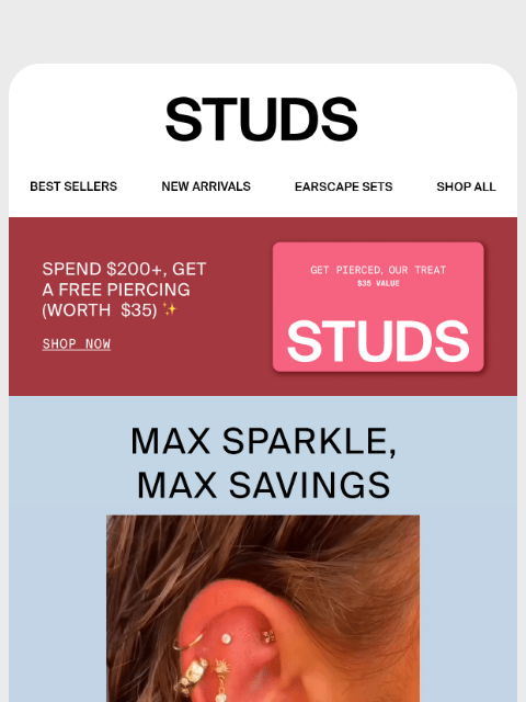 studs newsletter: Holiday mode: fully activated. ✨