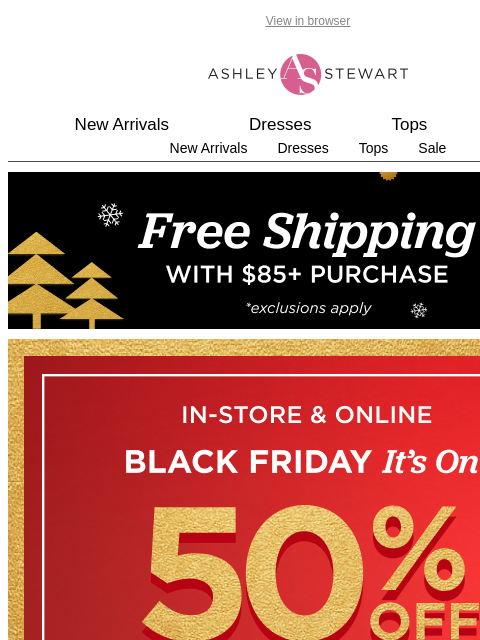 ashleystewart newsletter: Busy? Run errands in STYLE 🏃‍♀️& save HALF OFF