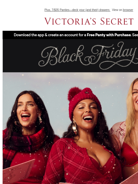 victoriassecret newsletter: 40% Off Everything—Black Friday is Here