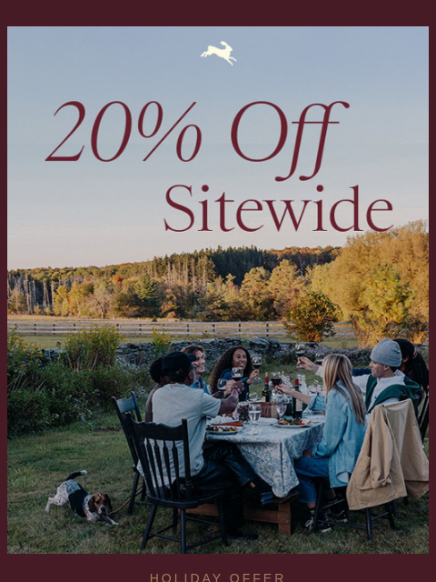 tracksmith newsletter: Our Black Friday Offer Starts…Now