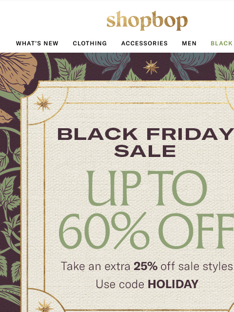 shopbop-mail newsletter: Up to 60% off: sale on sale