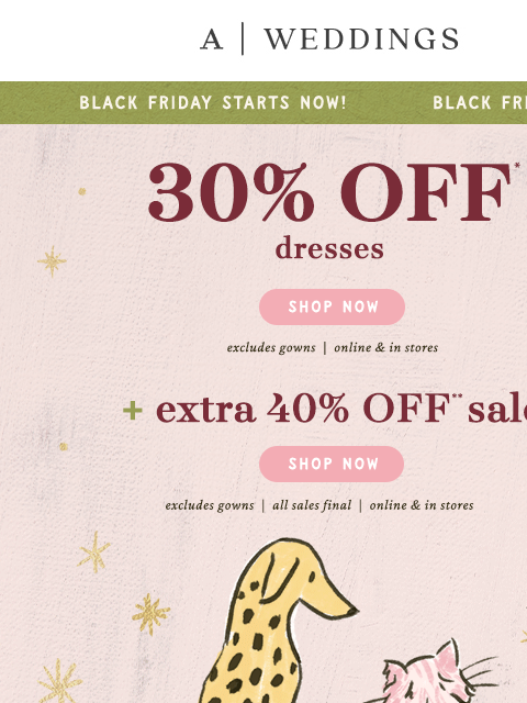 anthropologie newsletter: say "yes" to EXTRA 40% OFF SALE 💍