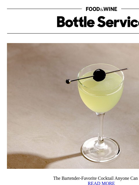 foodandwine newsletter: The Bartender-Favorite Cocktail Anyone Can Make