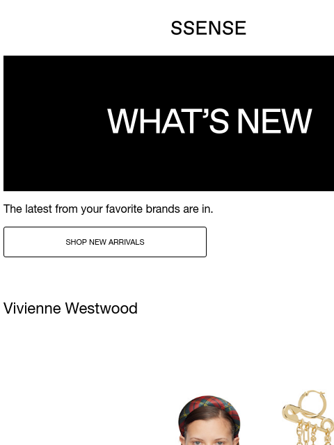 ssense newsletter: New Arrivals from Vivienne Westwood, GANNI, and TO...
