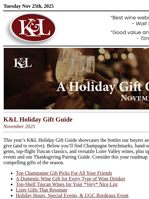 klwines newsletter: Inside the K&L Holiday Gift Guide — Our Top Picks ...