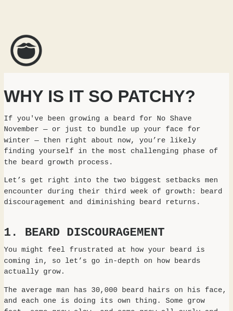 How to handle the most challenging week of beard growth ͏ ͏ ͏ ͏ ͏ ͏ ͏ ͏ ͏ ͏ ͏ ͏ ͏ ͏ ͏ ͏ ͏ ͏ ͏ ͏ ͏ ͏ ͏ ͏ ͏ ͏ ͏ ͏ ͏ ͏ ͏ ͏ ͏ ͏ ͏ ͏ ͏ ͏ ͏ ͏ ͏ ͏ ͏ ͏ ͏ ͏ ͏ ͏ ͏ ͏ ͏ ͏ ͏ ͏ ͏ ͏ ͏ ͏ ͏ ͏ ͏ ͏ ͏ ͏ ͏ ͏ ͏ ͏ ͏ ͏ ͏ ͏ ͏