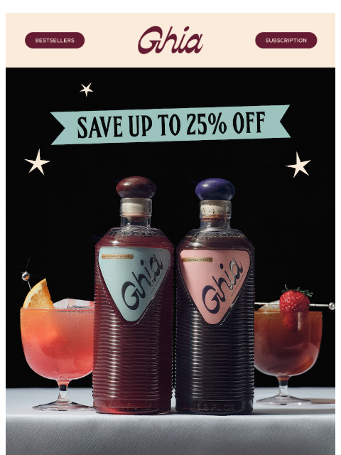 drinkghia newsletter: Don’t Miss Up To 25% Off