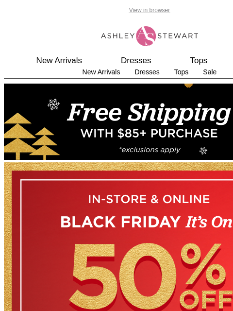 ashleystewart newsletter: Your new favorite dress just arrived 😍