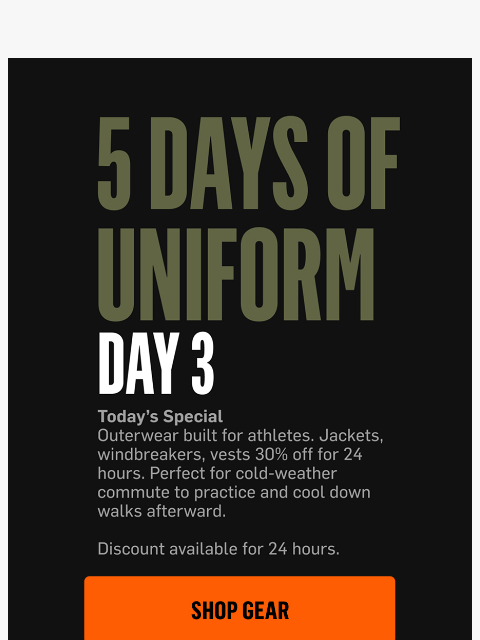 aarmy newsletter: Save 30% on Outerwear – Ends Today!