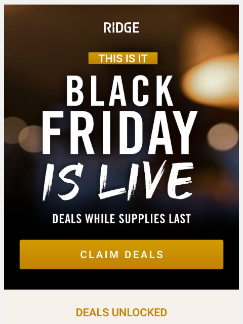 ridge newsletter: It starts now..