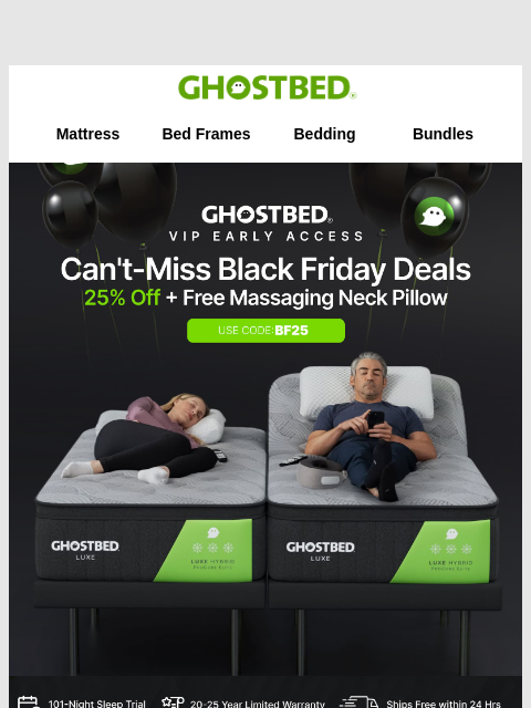 ghostbed newsletter: Epic * Huge * Unbeatable * Colossal *