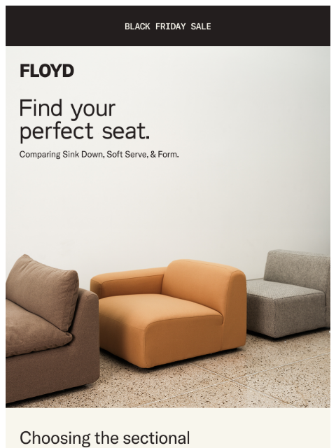 floydhome newsletter: Sit Comparison: The Sectionals