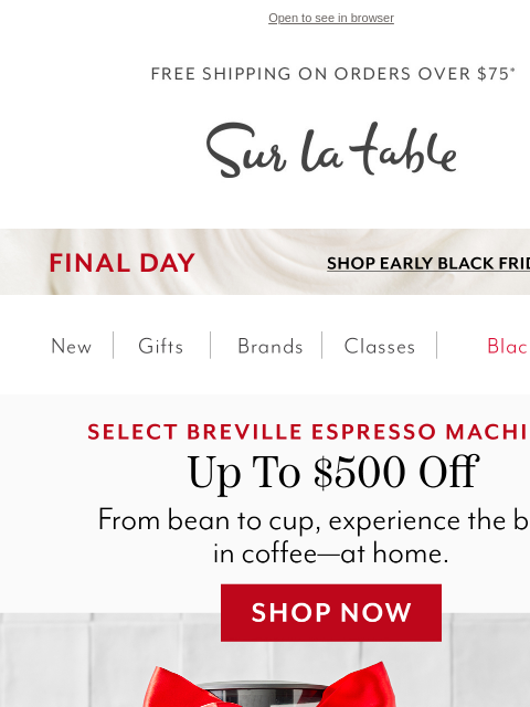 surlatable newsletter: Breville: Powerful, precise and up to $500 off!
