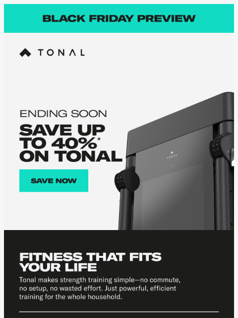 tonal newsletter: Save up to 40% on Tonal before the offer ends