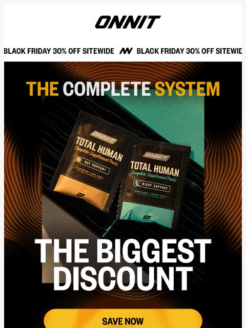 onnit newsletter: Our biggest discount on Total Human, plus 30% off ...