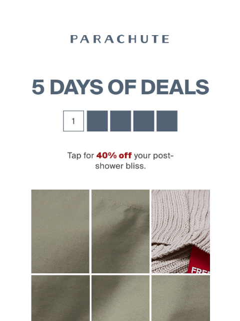 parachutehome newsletter: Today Only: 40% Off an Everyday Classic