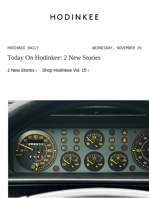 hodinkee newsletter: Hodinkee Daily | 11/26/2025