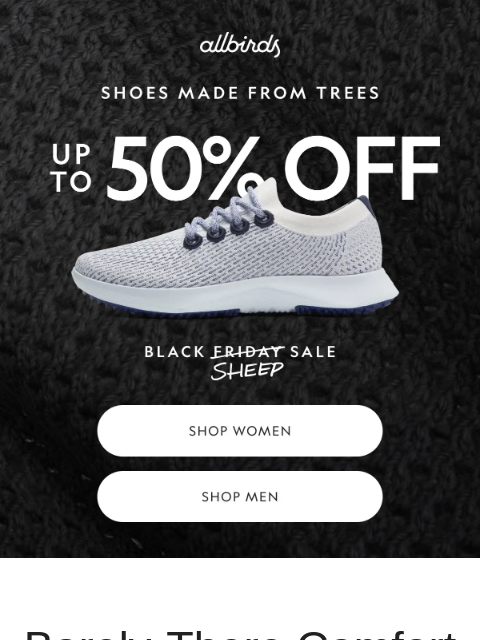 allbirds newsletter: Tree-t Your Feet 🌲