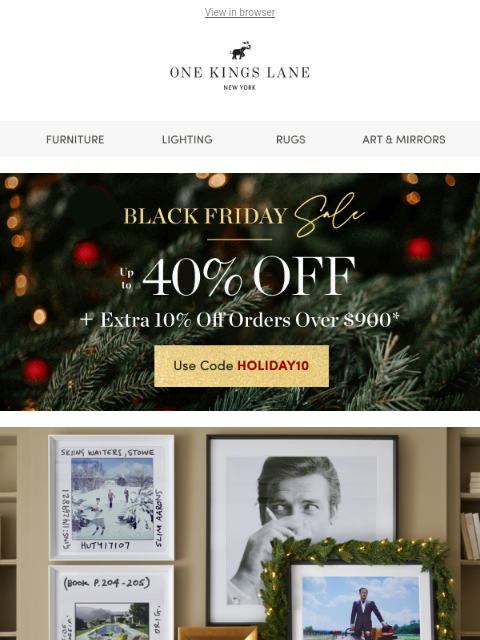 onekingslane newsletter: Up to 40% Off — Finishing Touches for Every Room