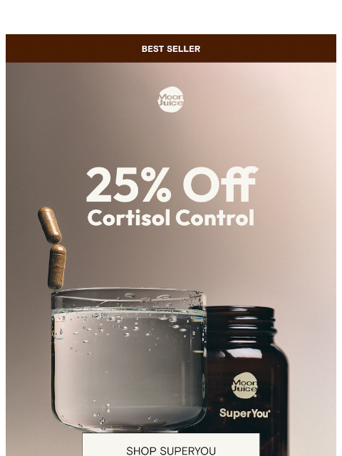 moonjuice newsletter: 25% off holiday stress relief