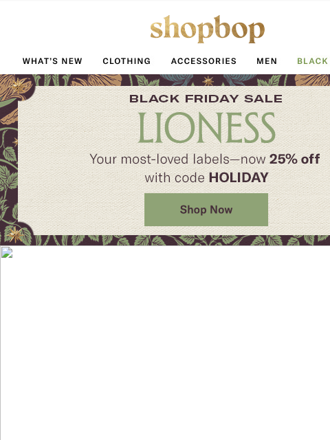 shopbop-mail newsletter: Fan-favorite brands: 25% off