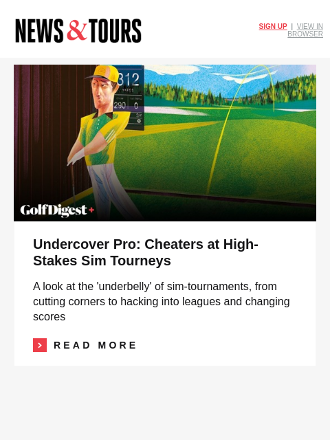 golfdigest newsletter: How a PGA Tour 20-event season would work