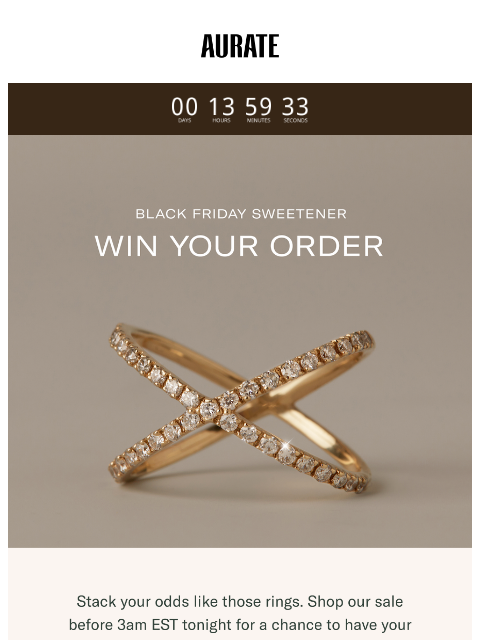 auratenewyork newsletter: 30% OFF BLACK FRIDAY CONTINUES