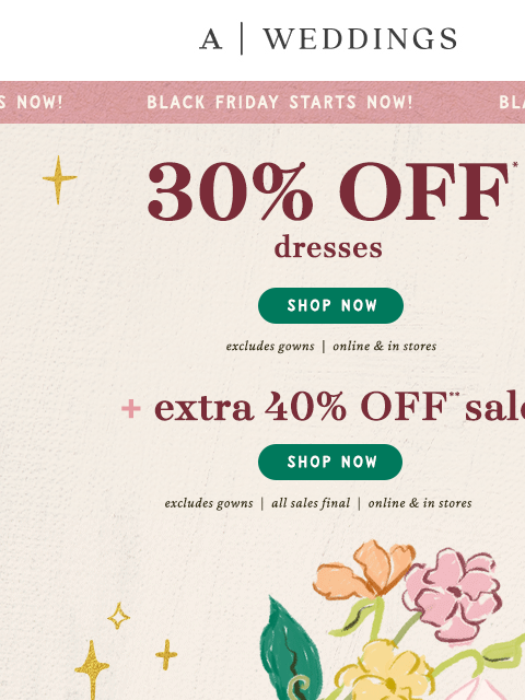 anthropologie newsletter: EXTRA 40% OFF SALE LWDs!