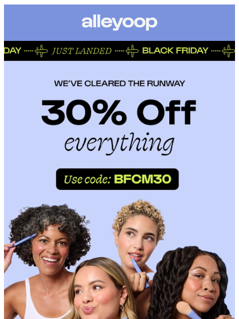 meetalleyoop newsletter: Just landed: 30% off 🖤🛍️