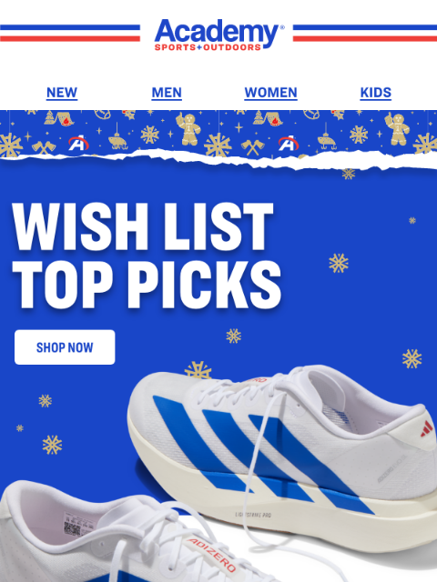 academy newsletter: Christmas List Kicks! adidas EVO SL + More