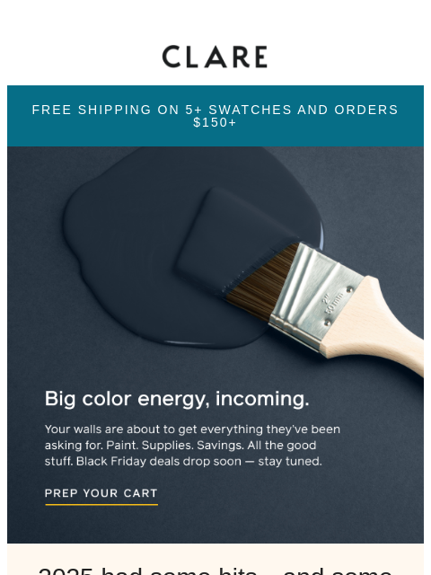 clare newsletter: What's in, what's out: The 2026 paint trend foreca...